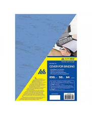 Обложка картонная для переплета Buromax А4 250 г/м2 50 шт, синяя