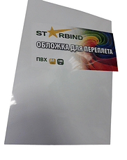 Обложка для переплета пластиковая STARBIND А4 200 мкм, 1 шт, прозрачная.