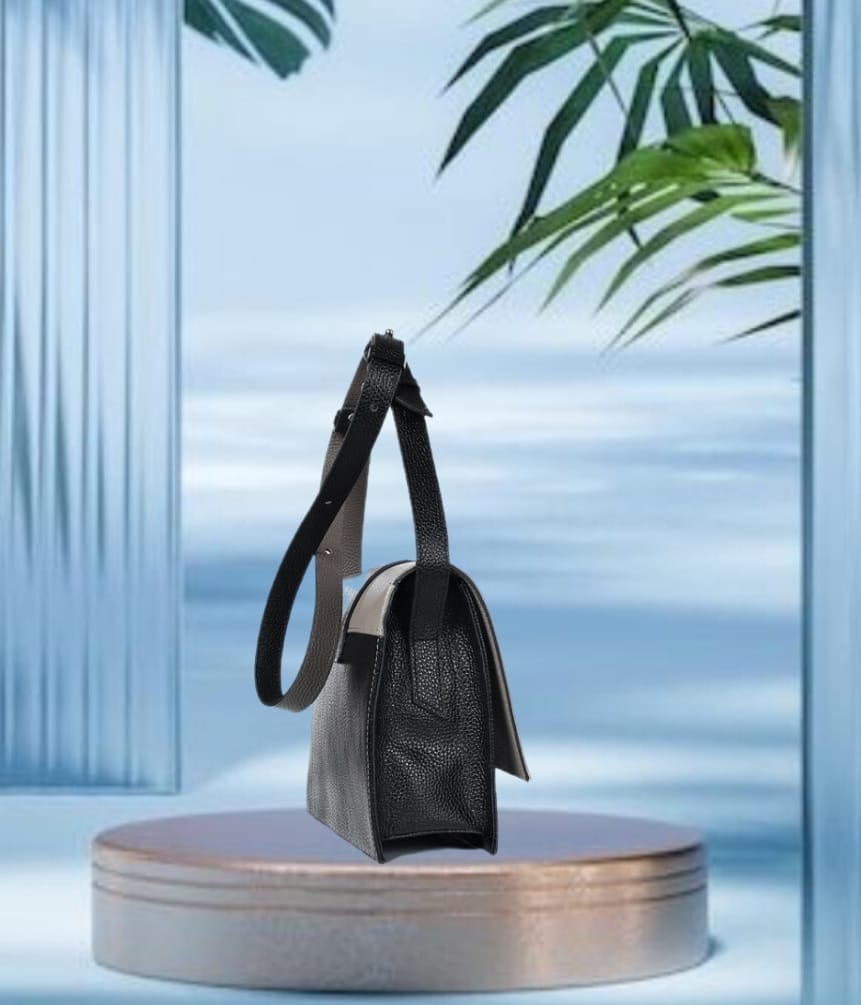 Сумка женская 40423 (ЧЕРНЫЙ/БЕЖЕВ)