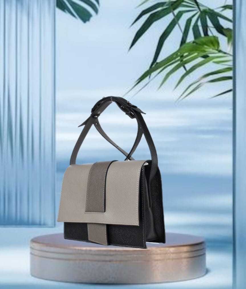 Сумка женская 40423 (ЧЕРНЫЙ/БЕЖЕВ)