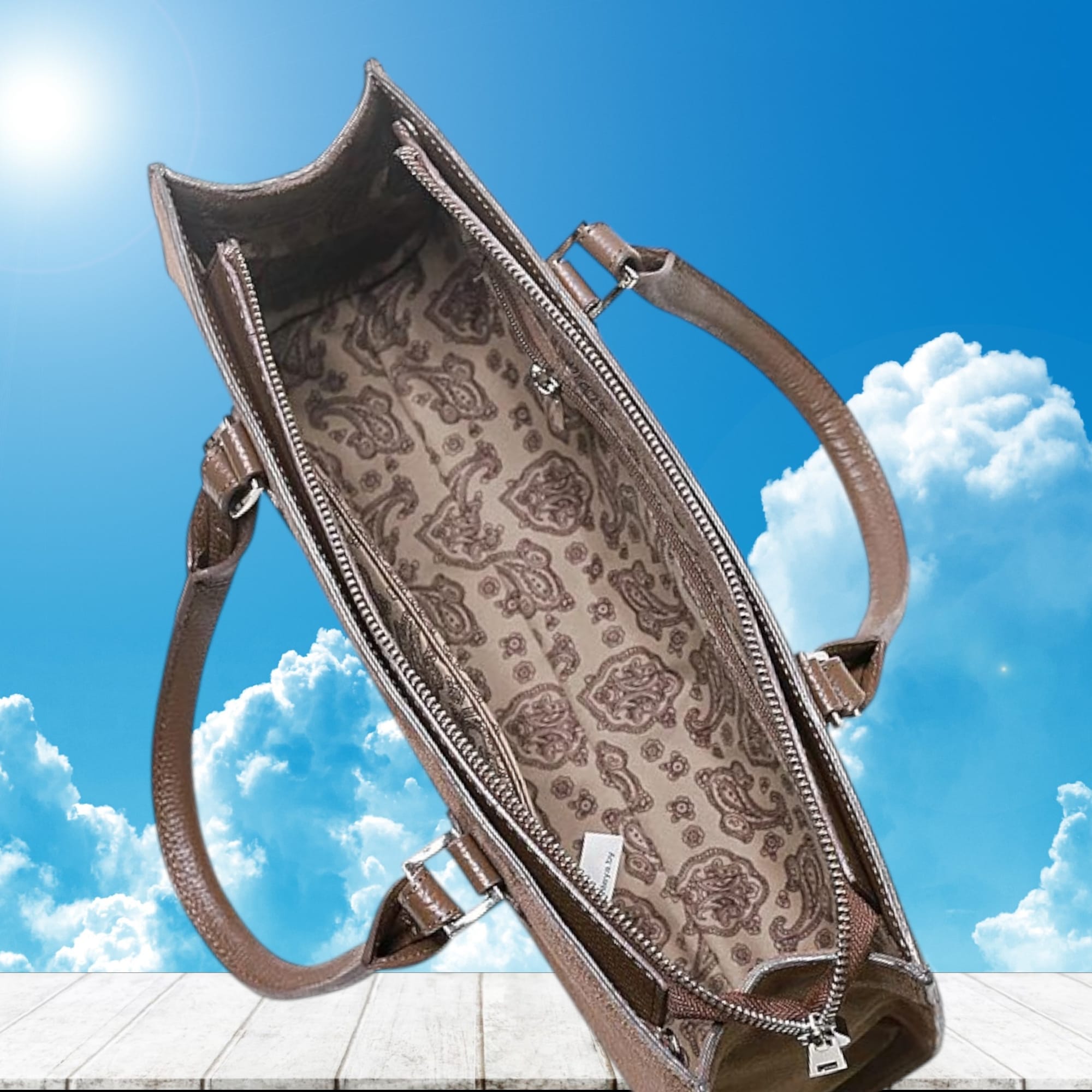 Сумка женская 29824 (серкор/коричн)