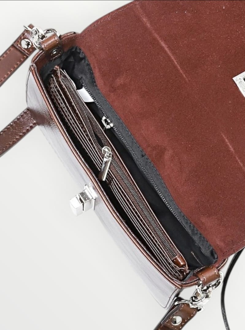 Сумка женская 46624 (кор. т/коричн)