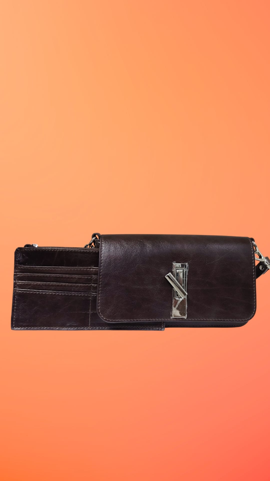 Сумка женская 46624 (кор. т/коричн)