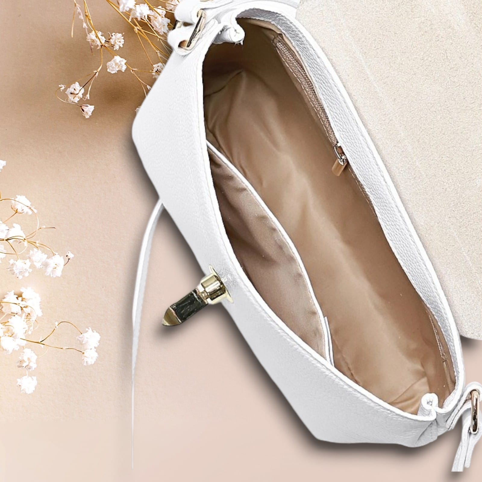 Сумка женская 47424 (белый/бежевый)