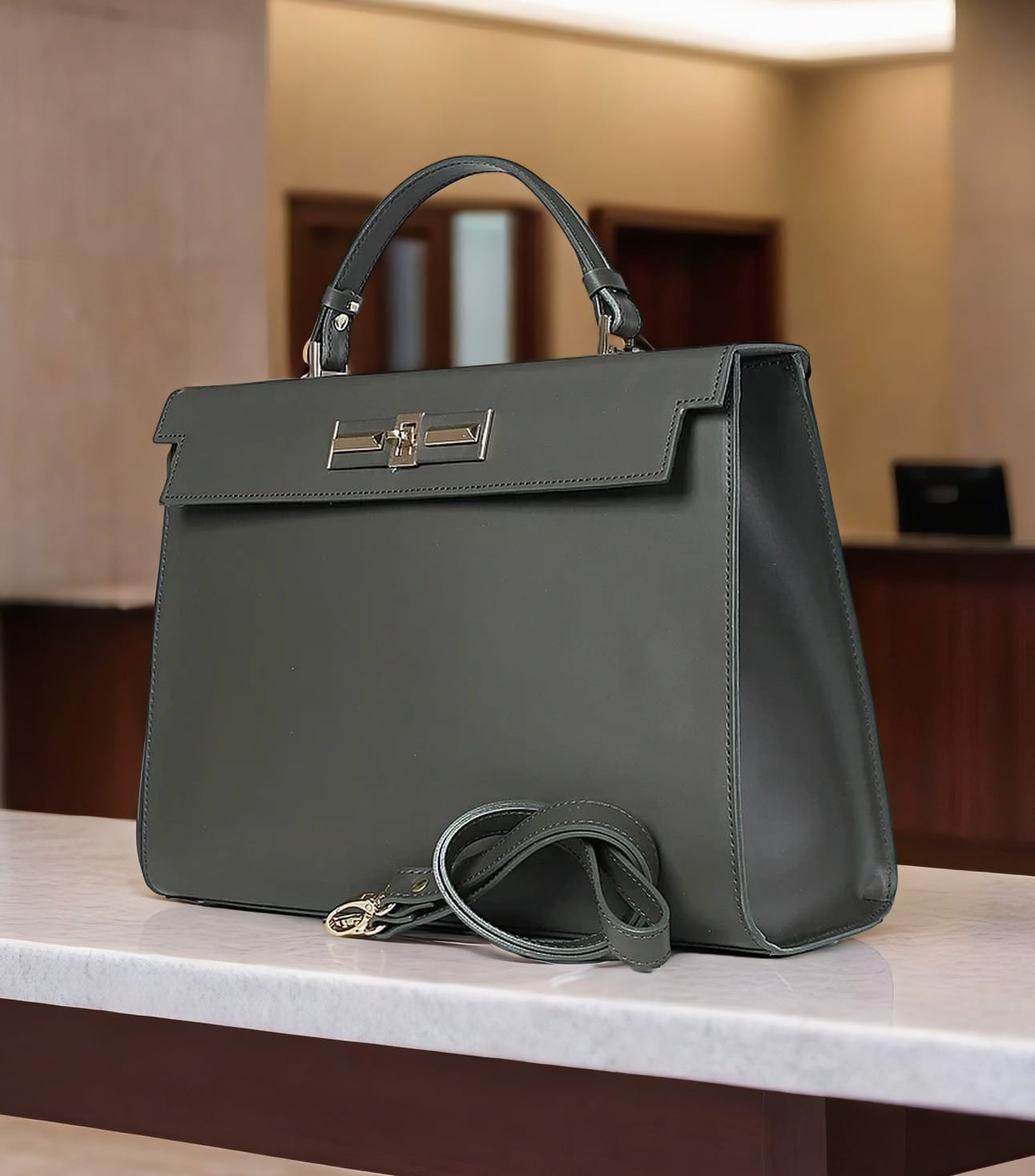 Сумка женская 33823 (ОЛИВК/БЕЖЕВ)