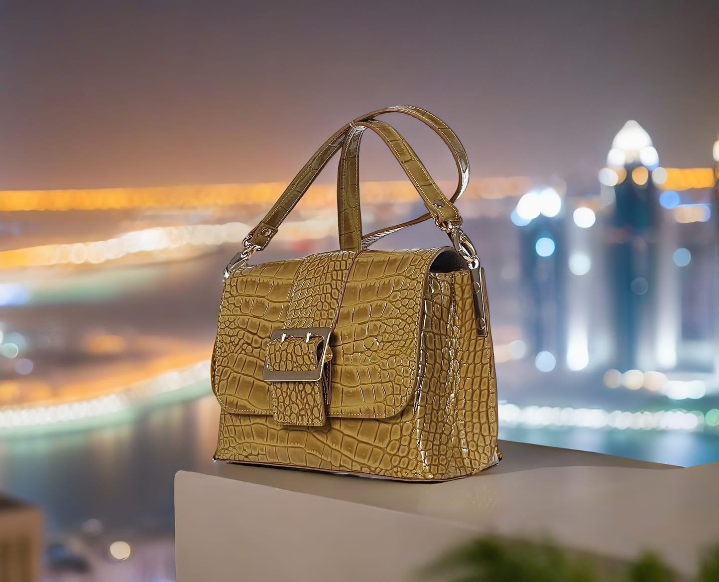 Сумка женская 41324 (ГОРЧИЧ/БЕЖЕВ )