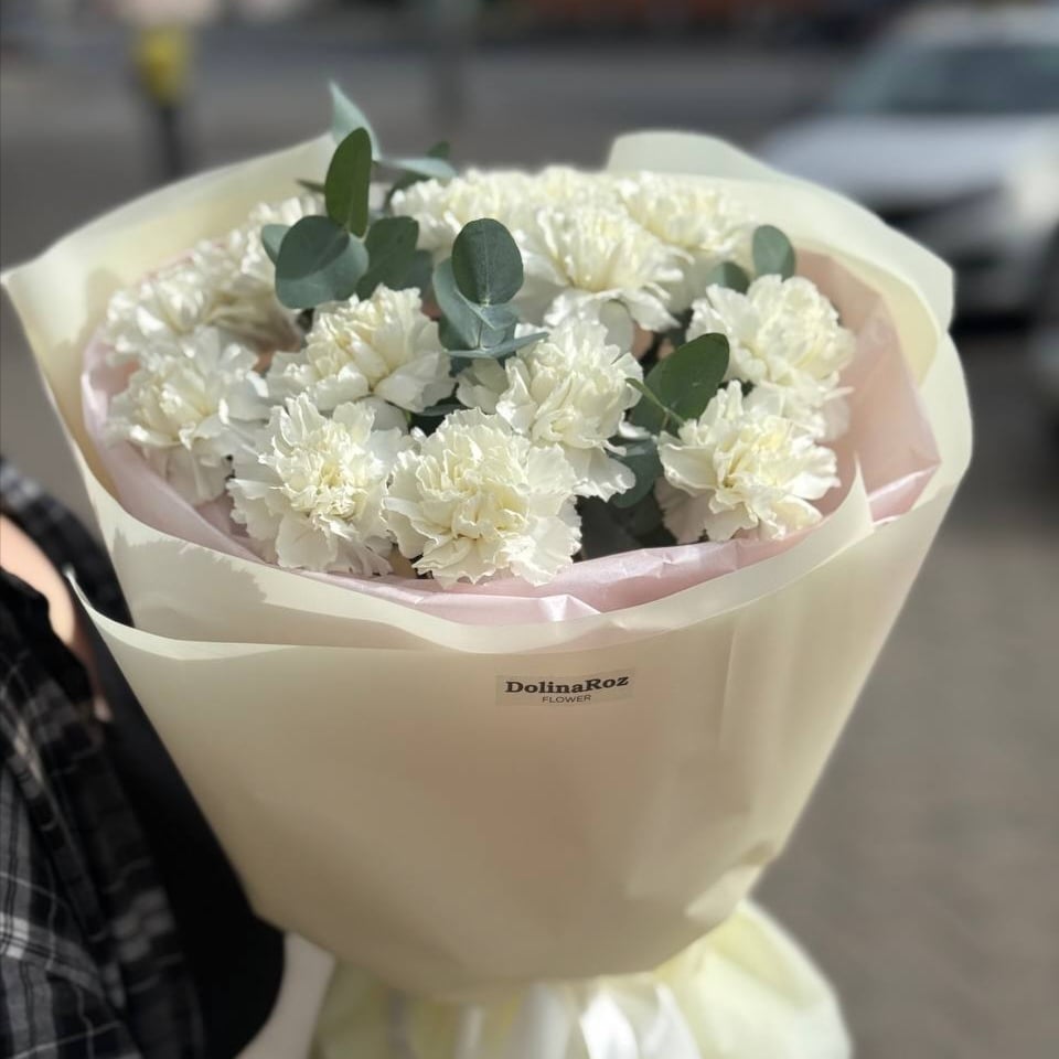 Букет гвоздик "Кружево" 17 шт.