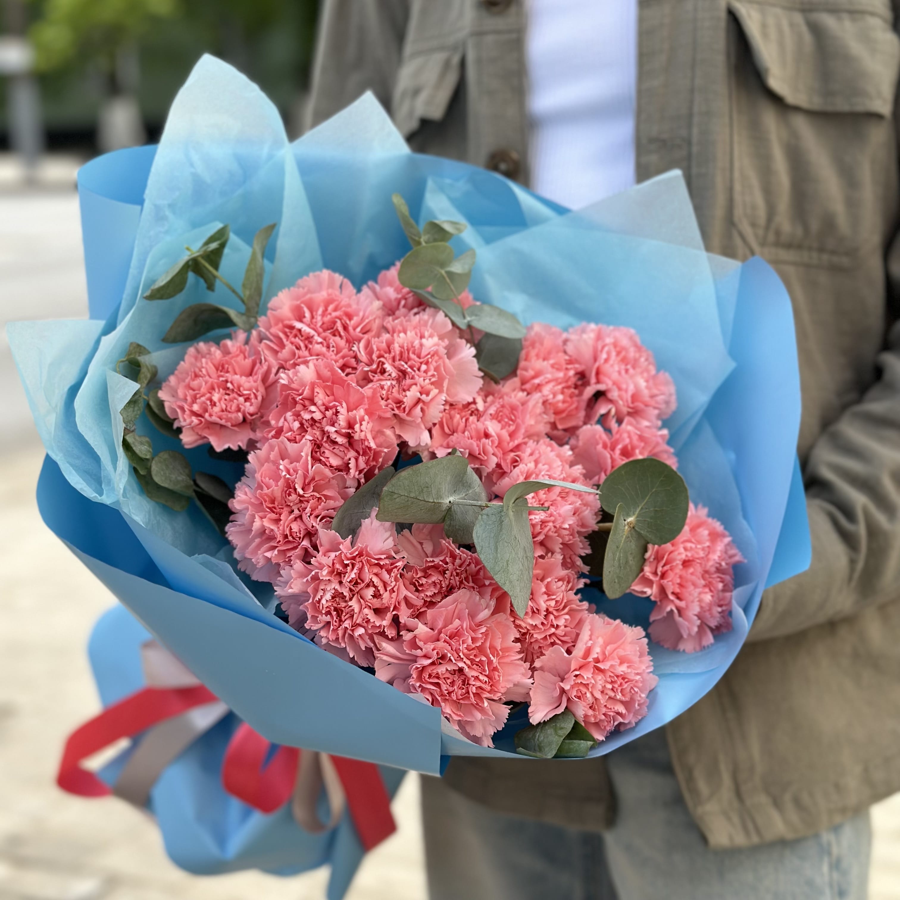 Букет гвоздик "Кружево" 17 шт.