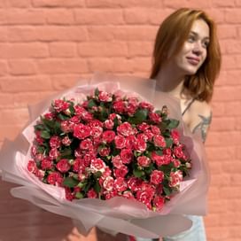 Букет "Сон" 21 шт. Кустовые розы