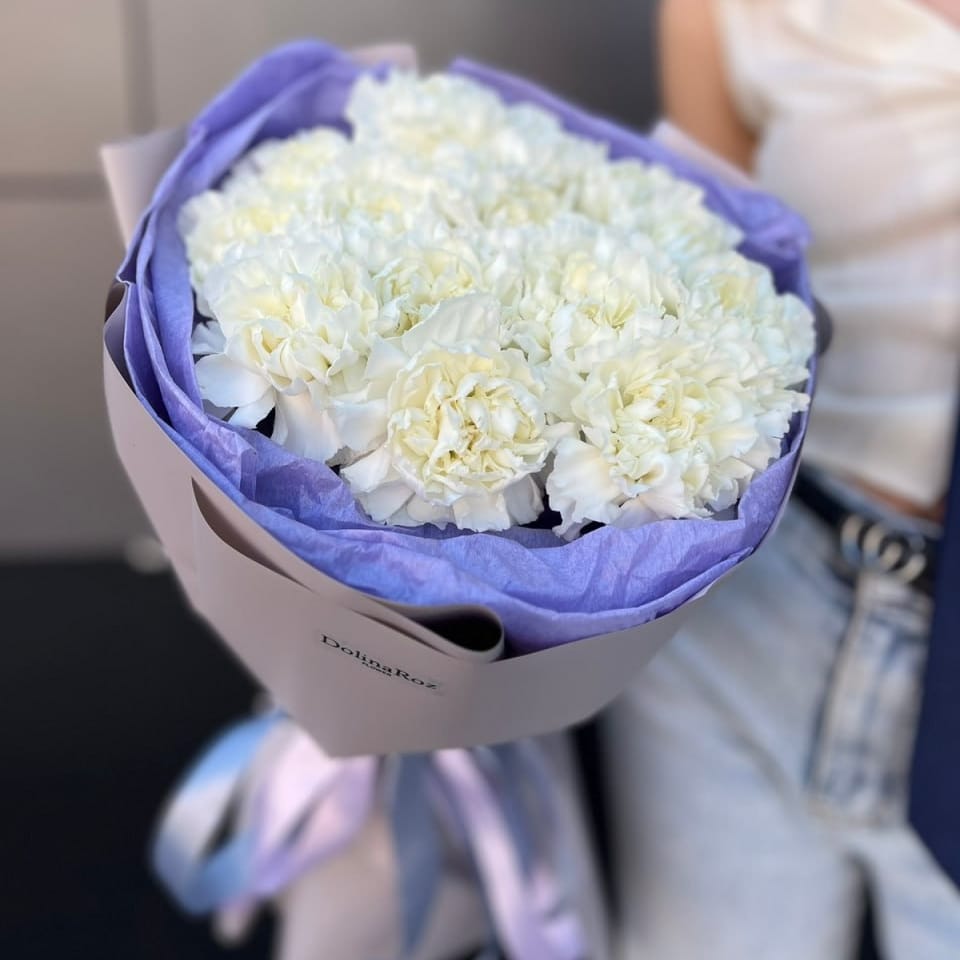 Букет гвоздик "Благие мечты" 17 шт.