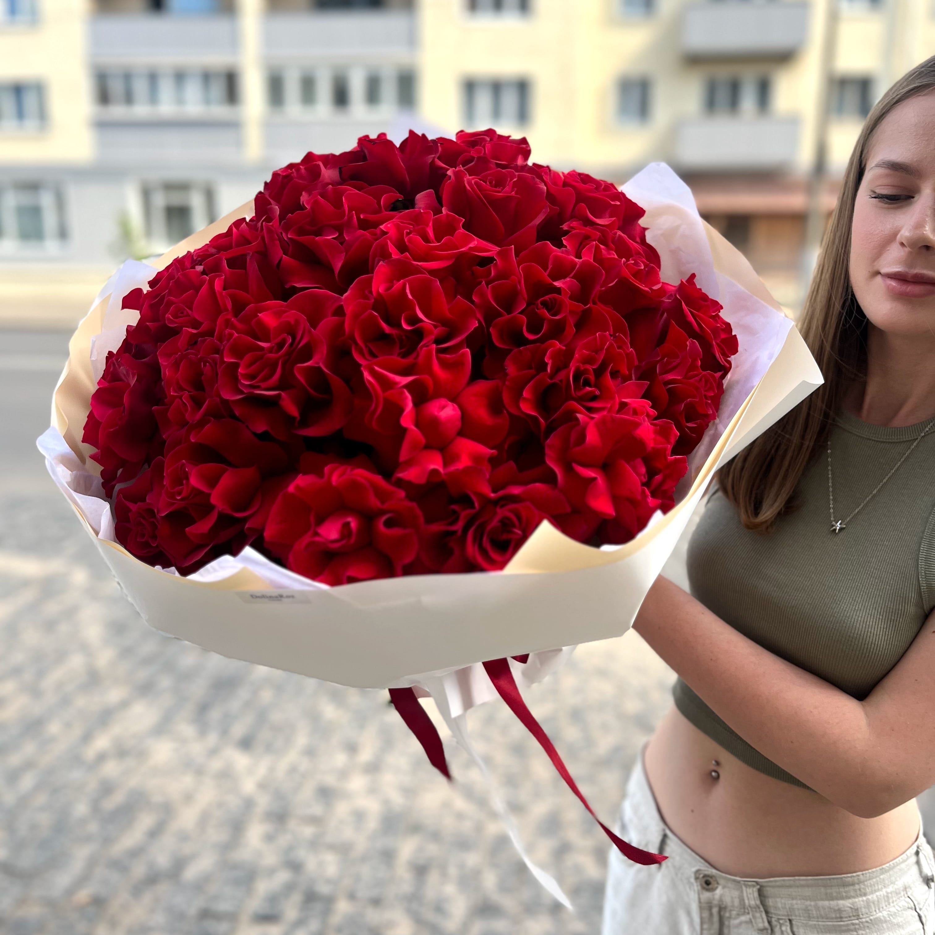 Букет из французских роз 31 роза