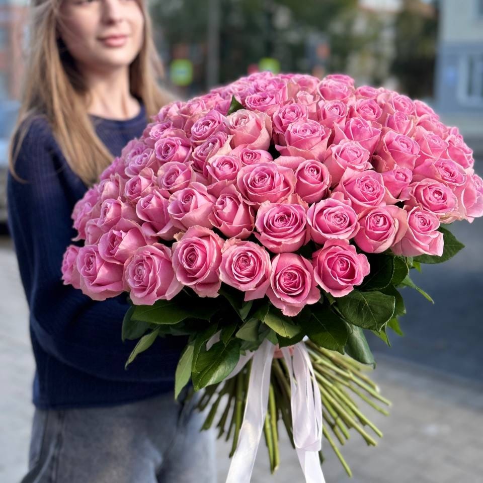 Букет из роз "Розовая мечта" (101 шт)