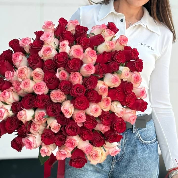 Букет из роз "Богатый микс" (101 шт)