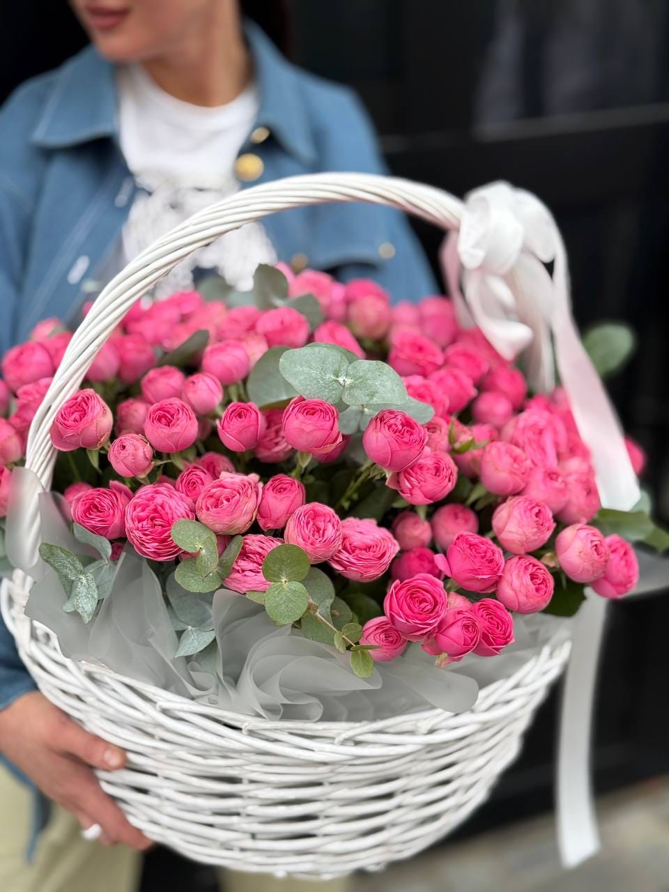 Корзина "Любимая" 41 шт с экалиптом