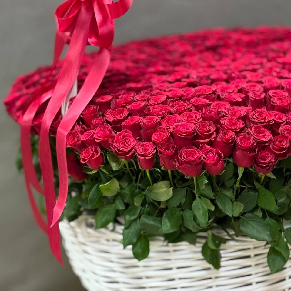 Корзина роз "Скажу тебе Да" 501 роза