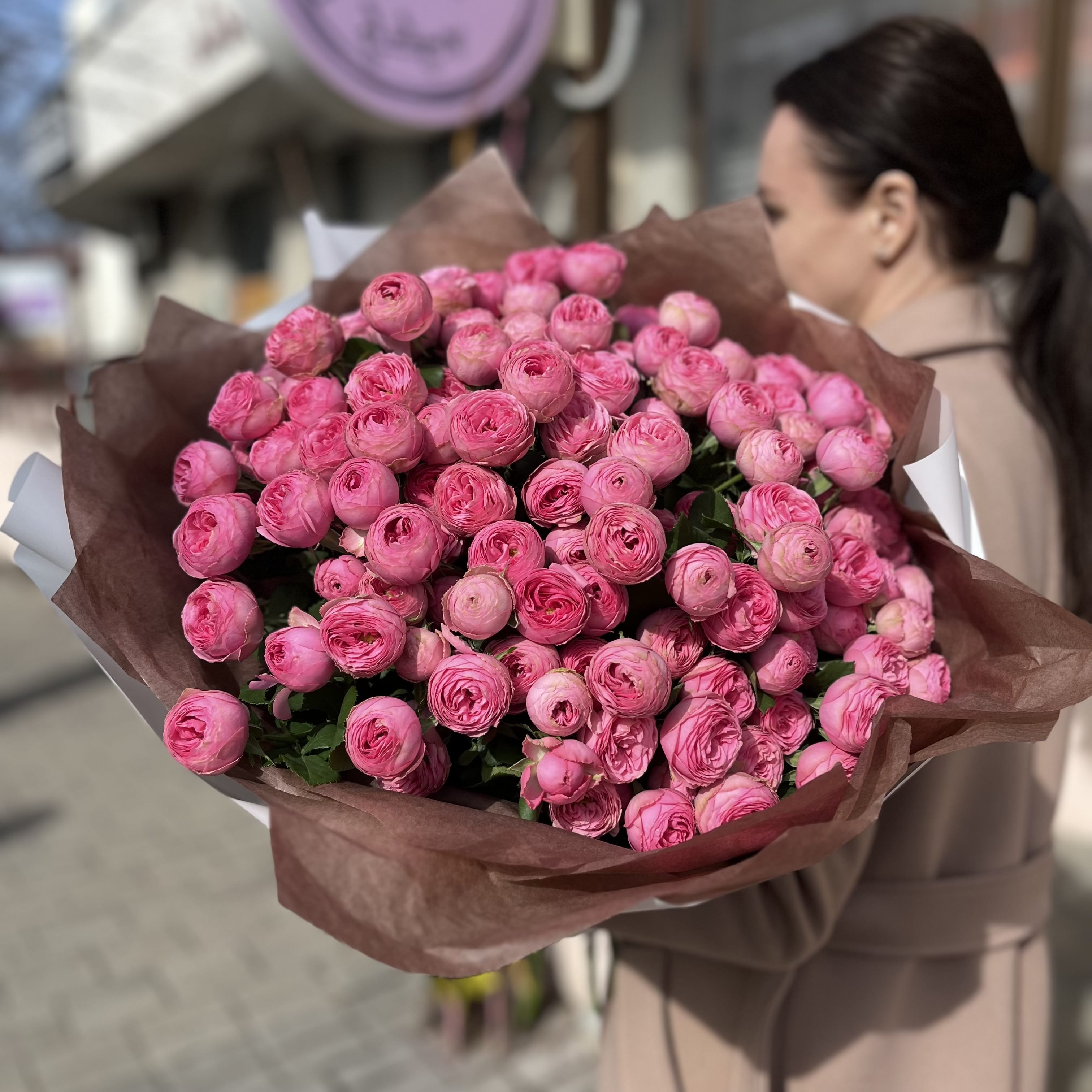 Букет роз "Лана" 27 шт. Кустовые розы