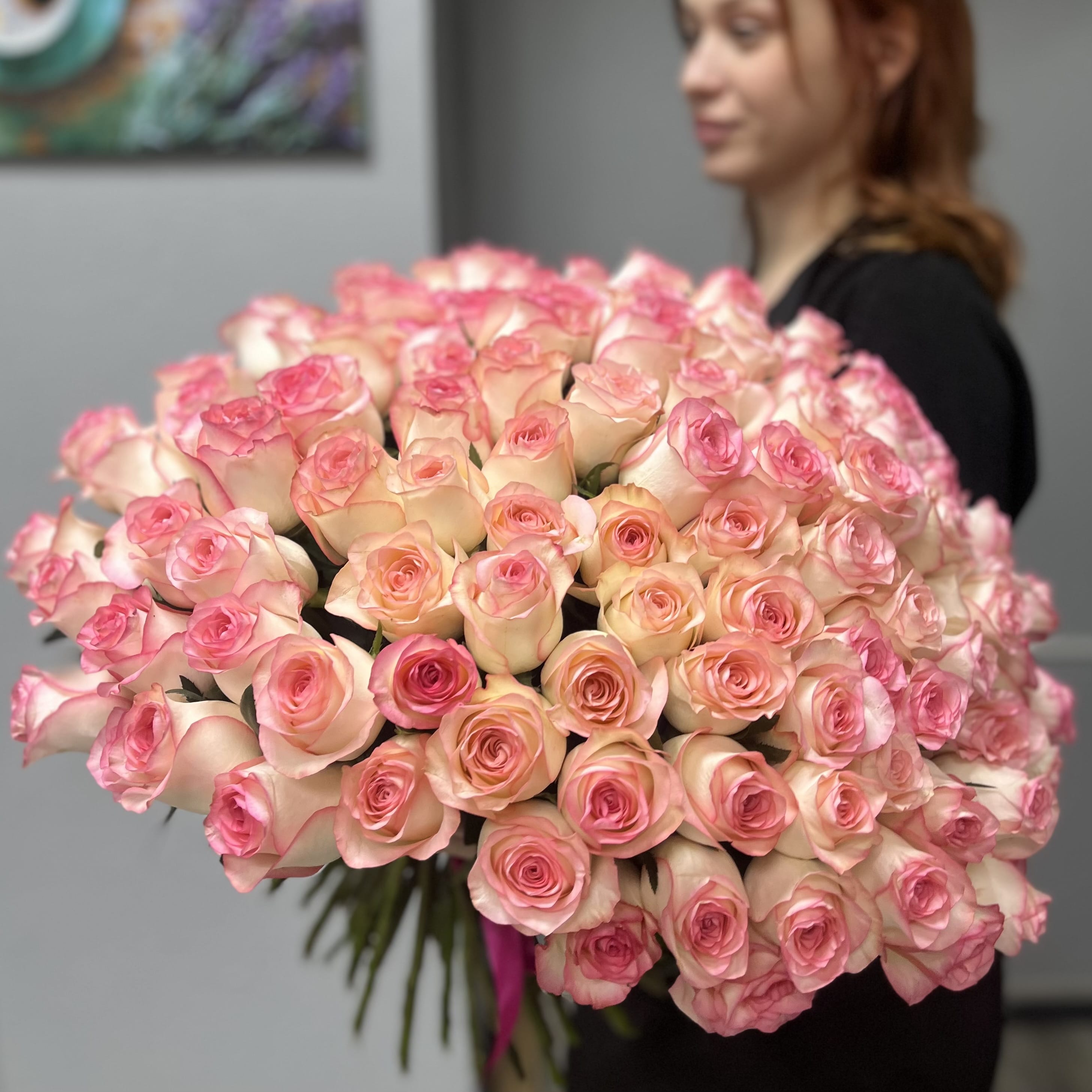 Букет роз "Ты со мной" 101 роза