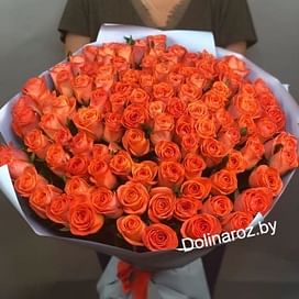 Букет роз "Закат" 101 роза