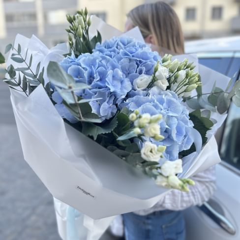 Букет гортензий "Нежное послание"