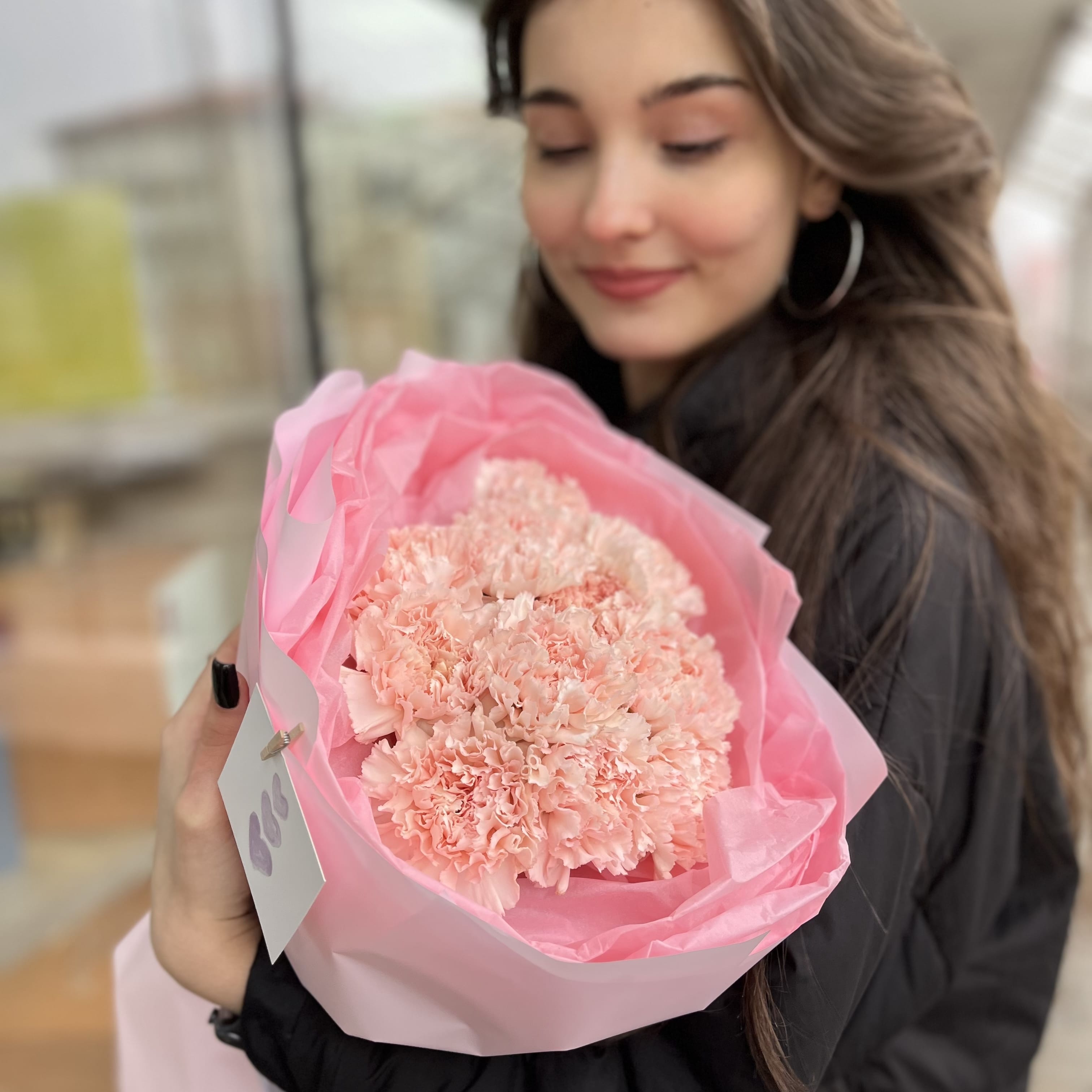 Букет гвоздик "Карамель" 11 шт.