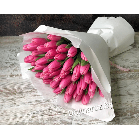 Букет тюльпанов "Розовые очки" 41 шт.
