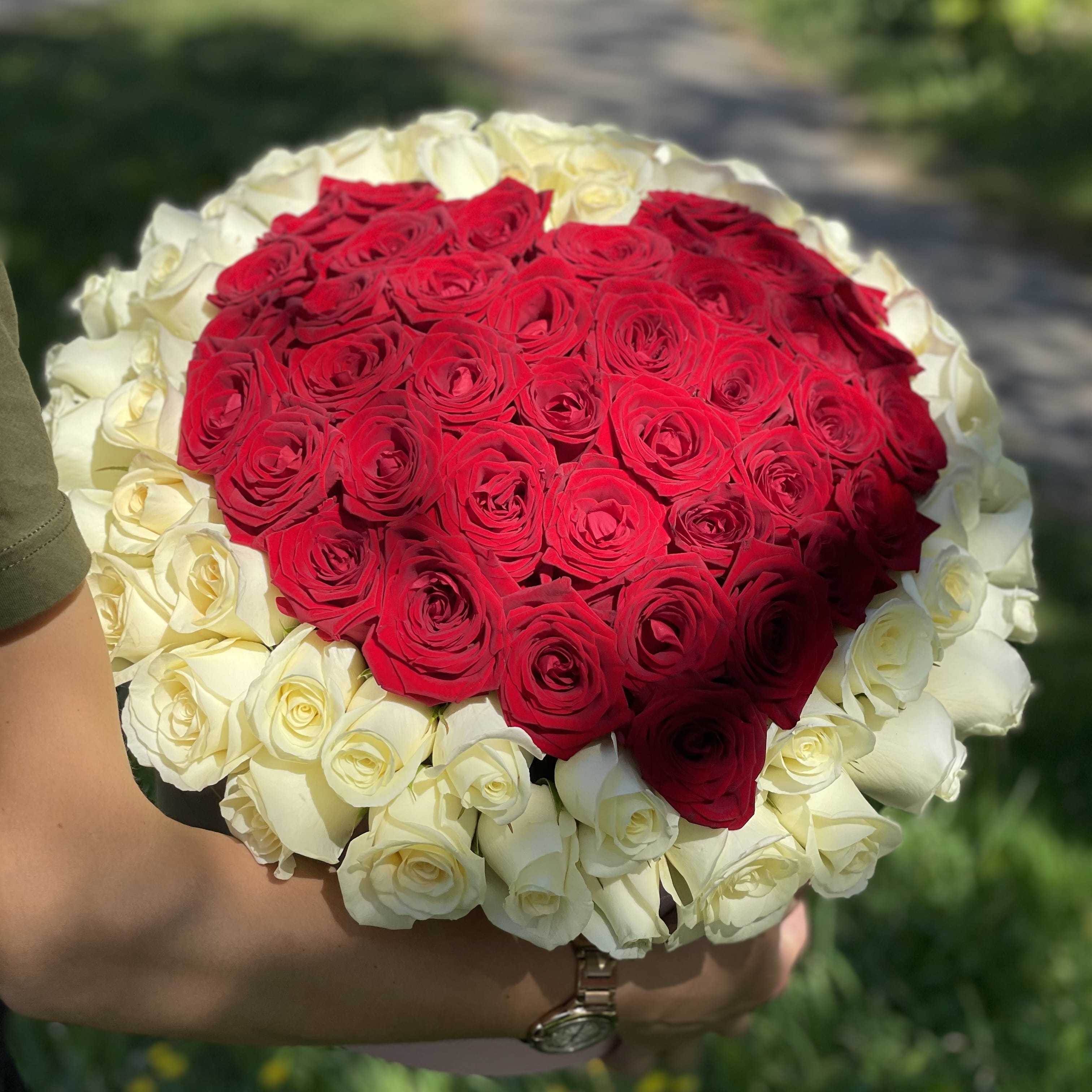 Коробка «сердечко» 101 роза