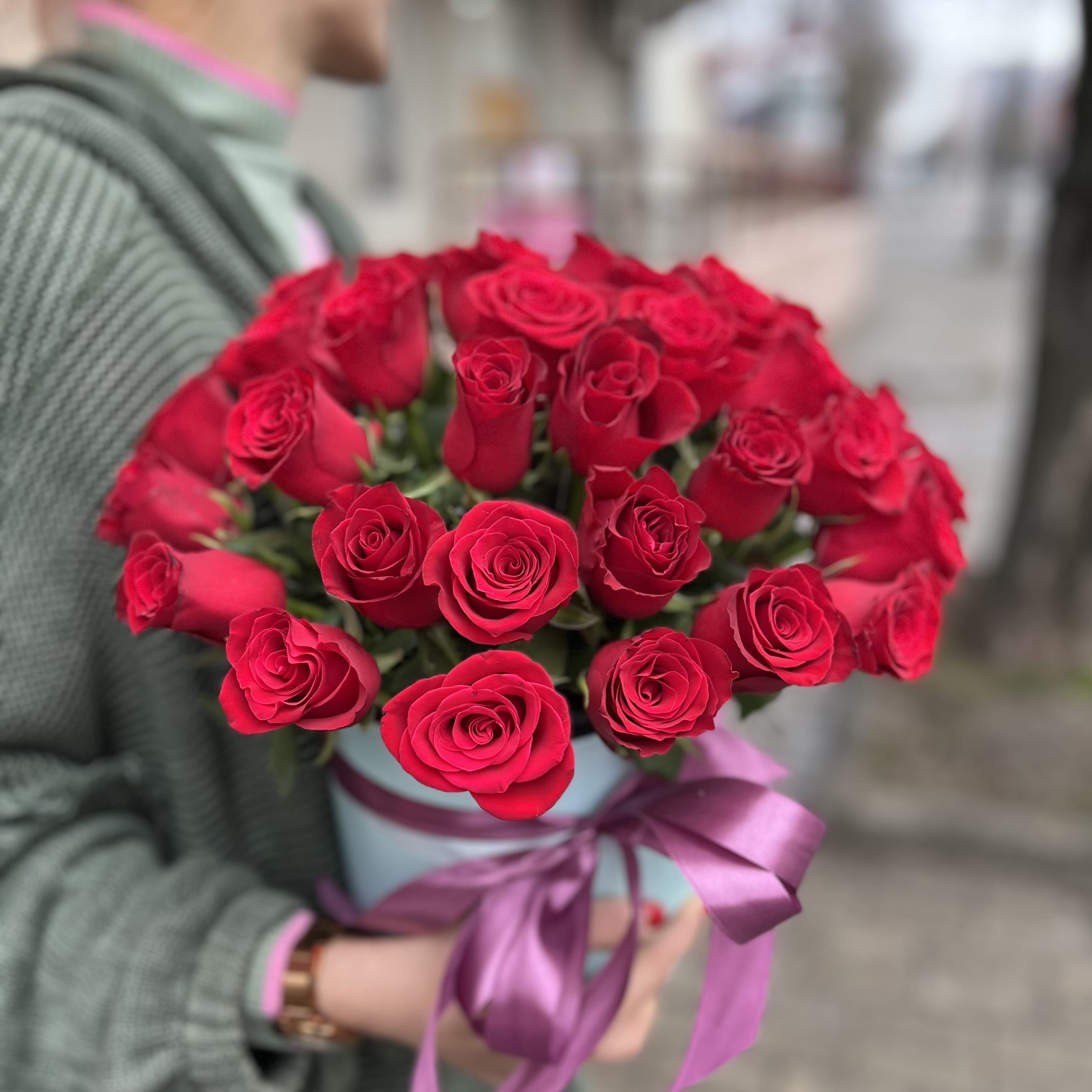 Цветы в коробке №17 41 роза