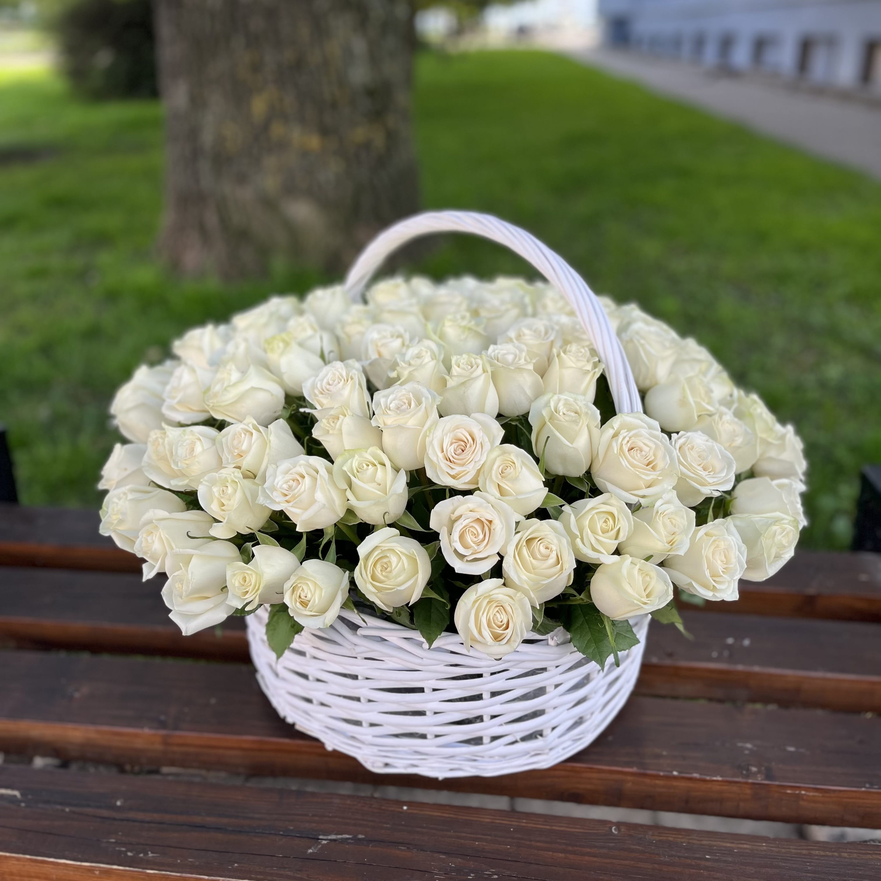 Цветы в корзине "Филадельфия" 101 роза