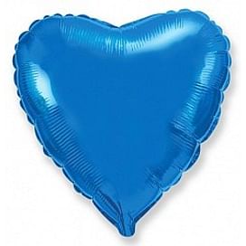 Фольгированный шар "Синее сердце" 18″ (46 см)