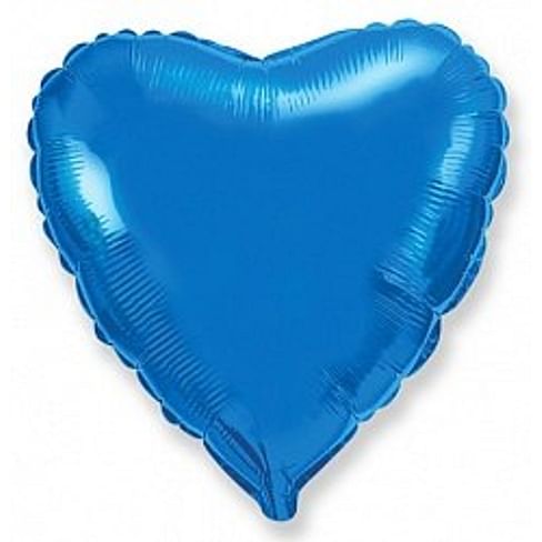 Фольгированный шар "Синее сердце" 18″ (46 см)