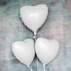 Фольгированный шар "Белое Сердце" 18″ (46 см)