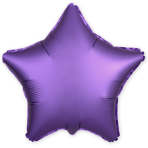 Фольгированный шар "Фиолетовая звезда, сатин" 18″ (46 см)