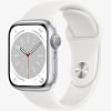 Apple Watch Series 8 GPS, 41 мм, алюминий цвета серебро, спортивный ремешок белого цвета Apple