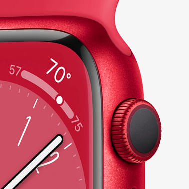 Apple Watch Series 8 GPS, 45 мм, алюминий цвета (PRODUCT)RED, спортивный ремешок (PRODUCT)RED Apple