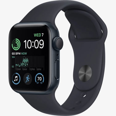 Apple Watch SE GPS Gen.2, 40 мм, алюминий цвета «тёмная ночь», спортивный ремешок цвета «тёмная ночь» Apple MNJT3