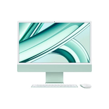 IMac 24 дюйма с дисплеем Retina 4,5K, Чип Apple M3 (8C CPU/10C GPU), 8 ГБ объединённой памяти, SSD‑накопитель 512 ГБ, цвет «зеленый» Apple