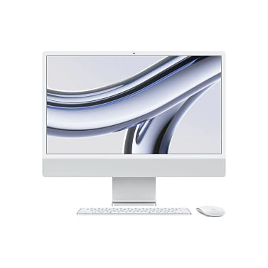 IMac 24 дюйма с дисплеем Retina 4,5K, Чип Apple M3 (8C CPU/10C GPU), 8 ГБ объединённой памяти, SSD‑накопитель 256 ГБ, цвет «серебристый» Apple