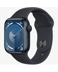 Watch Series 9 GPS, 41 мм, алюминий цвета «тёмная ночь», спортивный ремешок цвета «тёмная ночь» Apple