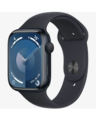 Watch Series 9 GPS, 45 мм, алюминий цвета «тёмная ночь», спортивный ремешок цвета «тёмная ночь» Apple