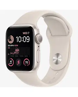 Apple Watch SE GPS Gen.2, 40 мм, алюминий цвета «сияющая звезда», спортивный ремешок цвета «сияющая звезда» Apple MNJP3 Apple Watch SE GPS Gen.2, 40 мм, алюминий цвета «сияющая звезда», спортивный ремешок цвета «сияющая звезда» Apple MNJP3