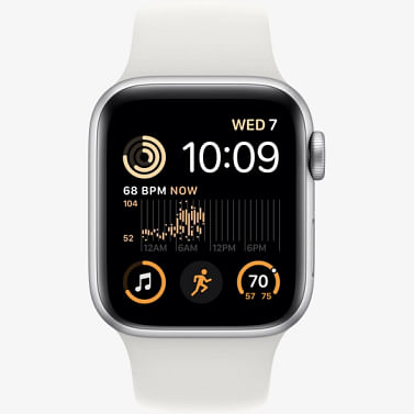 Apple Watch SE GPS (2-го поколения), 40 мм, алюминий серебристого цвета, спортивный ремешок белого цвета Apple MNJV3