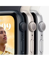 Apple Watch SE GPS (2-го поколения), 44 мм, алюминий серебристого цвета, спортивный ремешок белого цвета Apple MNK23