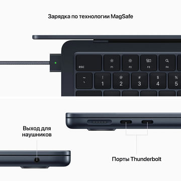 MacBook Air 13 дюймов: (M2: 8CPU/10GPU) 8 ГБ, 512 ГБ SSD, цвет «сияющая звезда» Apple MLY23