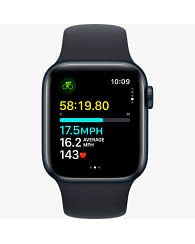 Watch SE GPS (2-го поколения), 44 мм, алюминий цвета «тёмная ночь», спортивный ремешок цвета «тёмная ночь» Apple