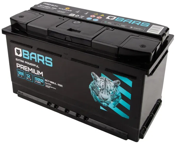 Аккумулятор BARS Premium 100Ah 900A R+