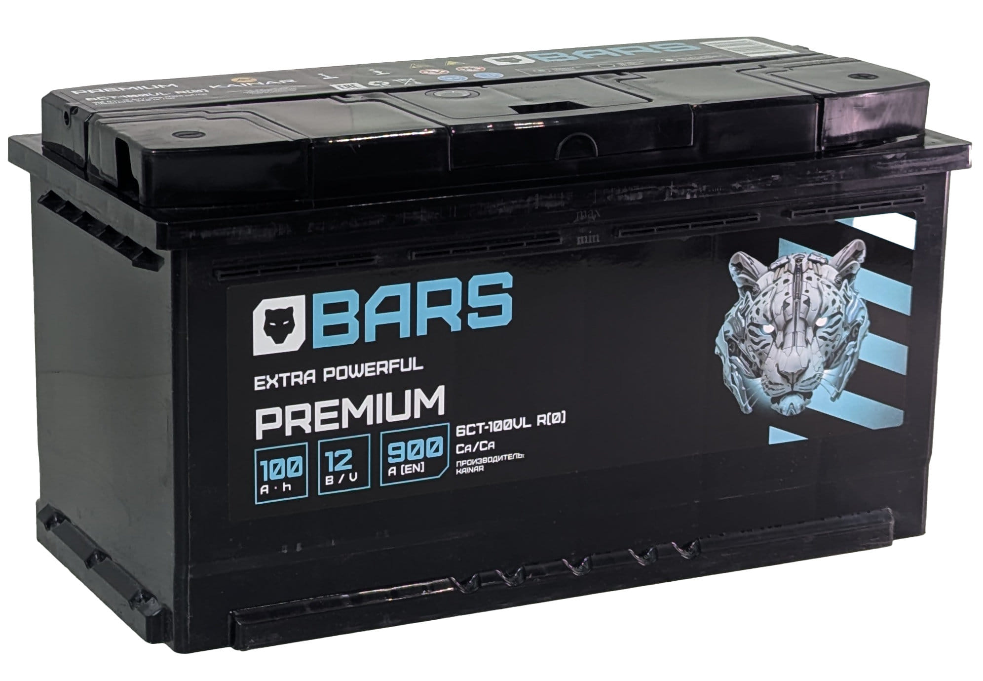 Аккумулятор BARS Premium 100Ah 900A R+