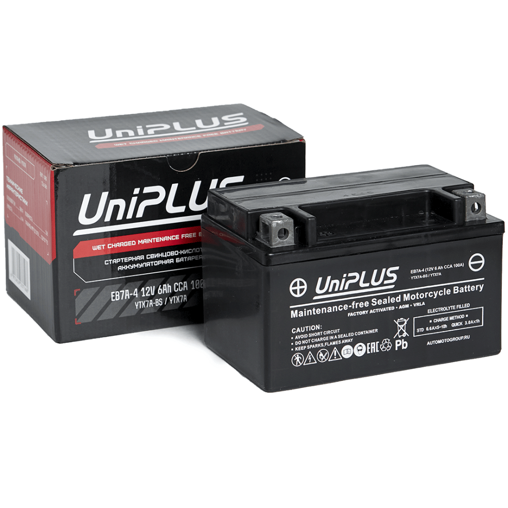 Аккумулятор UniPLUS EB7A-4 (6 Ah) YTX7A