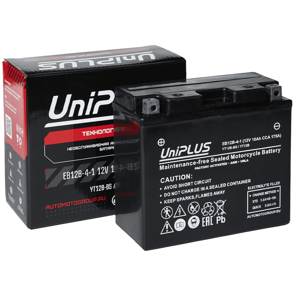 Аккумулятор UniPLUS EB12B-4-1 (10 Ah) YT12B