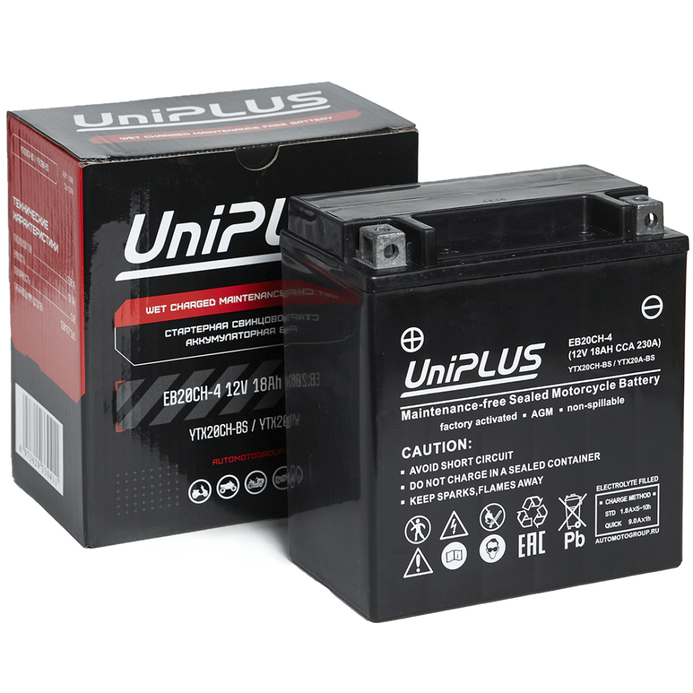 Аккумулятор UniPLUS EB20CH-4 (18 Ah) YTX20CH