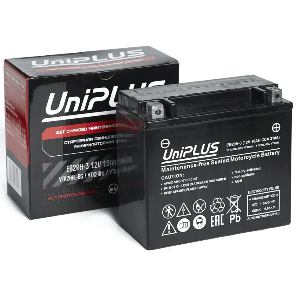 Аккумулятор UniPLUS EB20H-3 (18 Ah) YTX20L